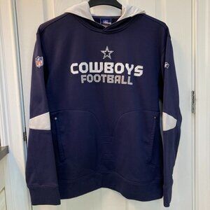Dallas Cowboys NFL Authentic RBK Pullover Hoodie Sweatshirt Size L/XL